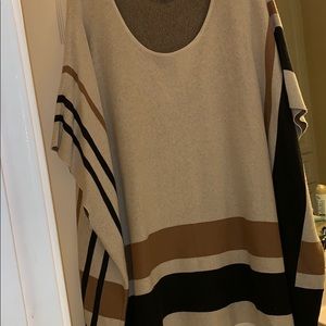 Tan patterned poncho